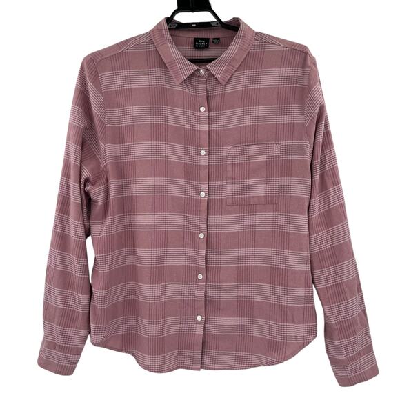 Disney Mickey Mouse  Y2K Flannel Womens Top 2X Plaid Donald Minnie Kawaii Retro - Picture 2 of 15